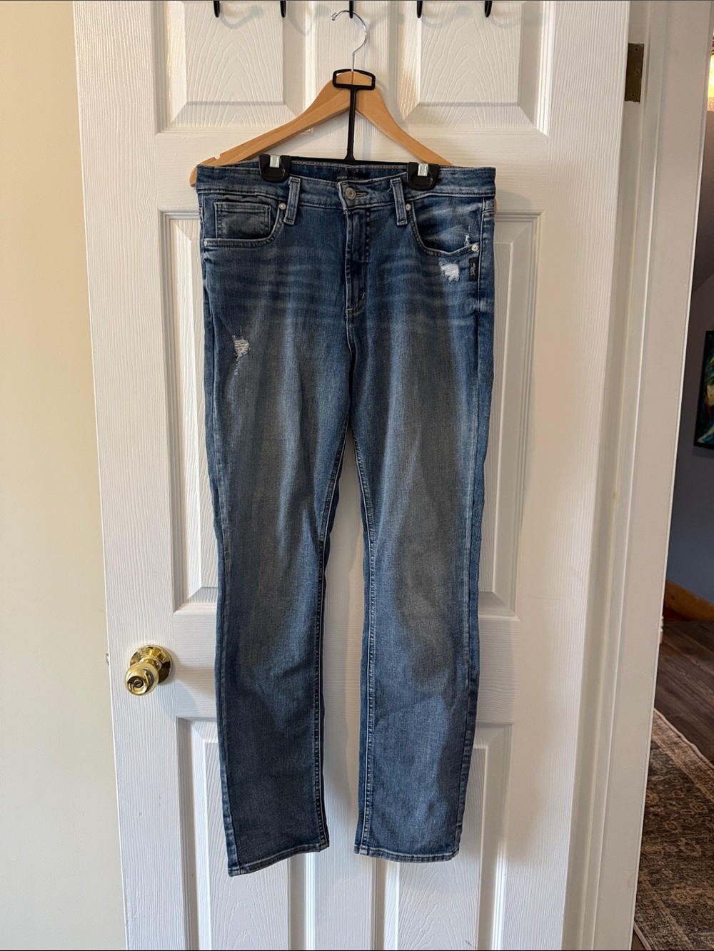 Silver Jeans Most Wanted Straight  Blue Denim Jeans